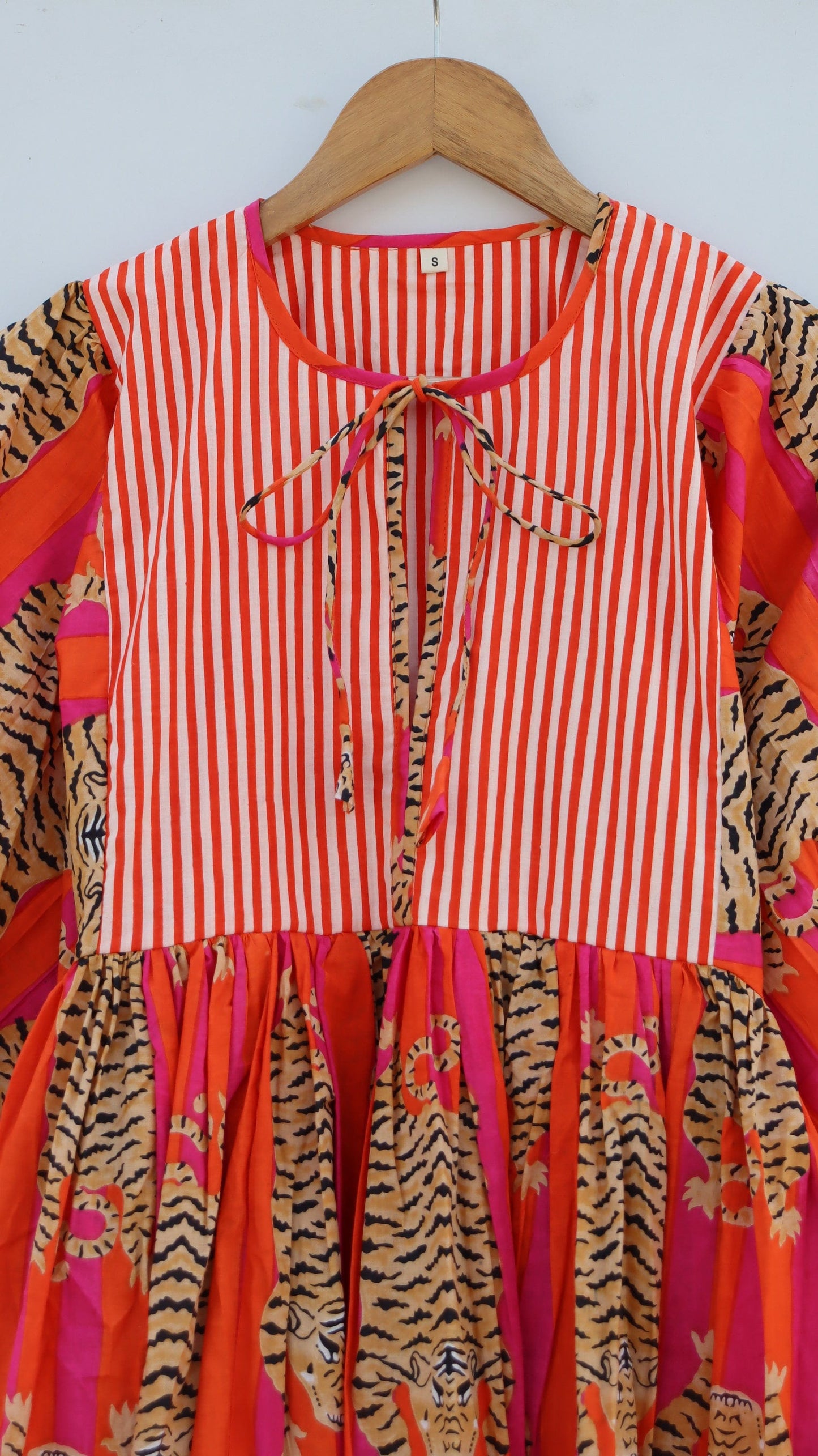 Handmade Tiger Stripes Dress Summer-Ready