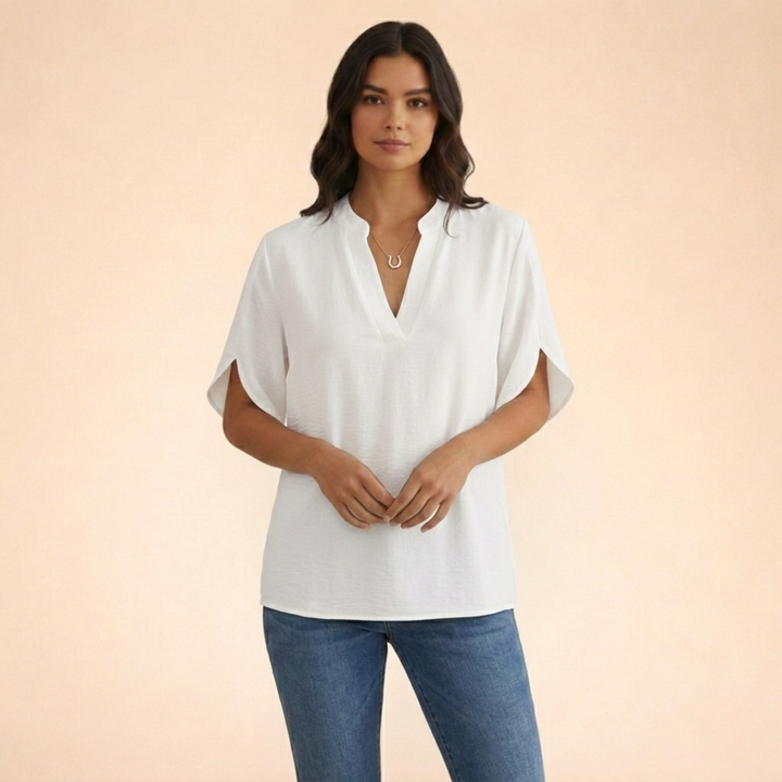 Alica | Comfortable &amp; Versatile V-neck Blouse