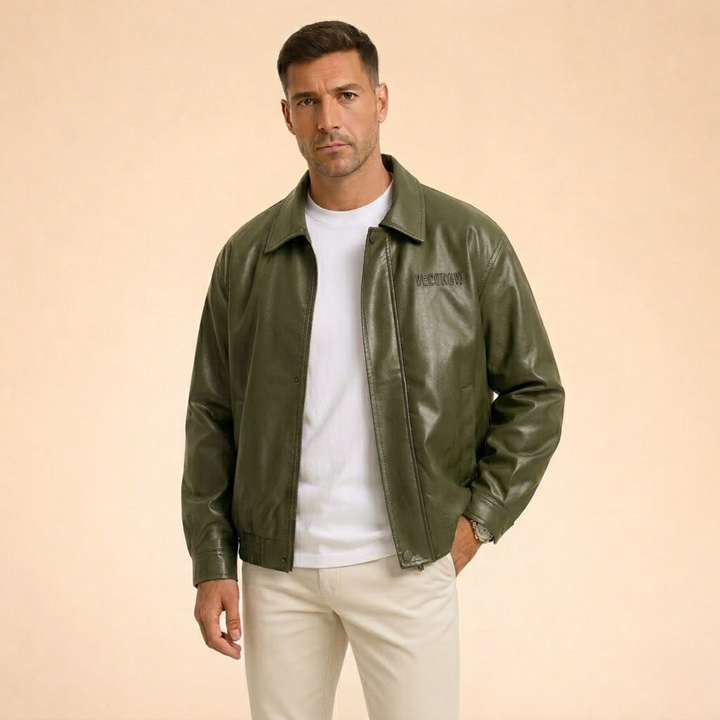 Ewan | Bequeme Bomberjacke aus Kunstleder
