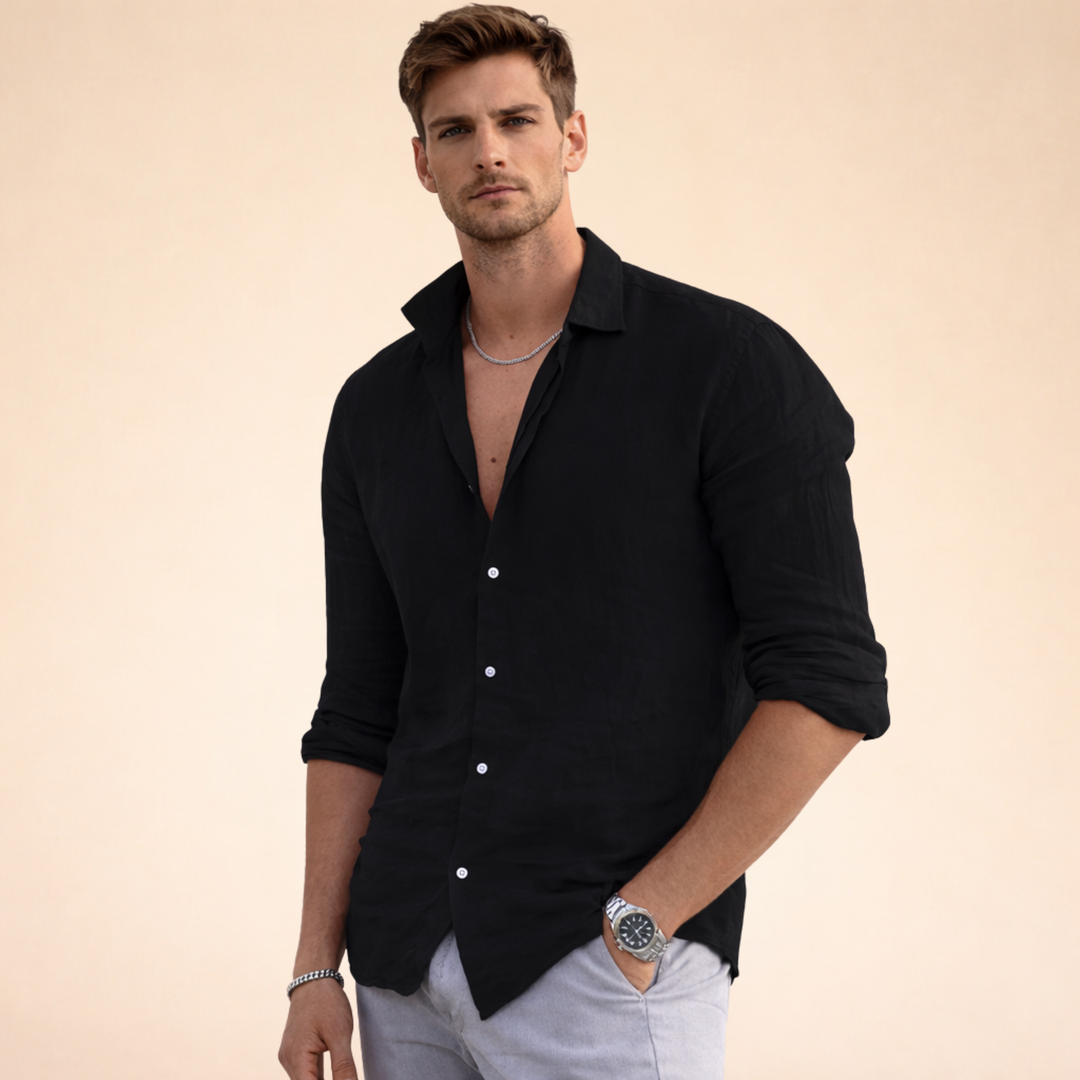 Enzo | Atmungsaktives und elegantes Leinenhemd