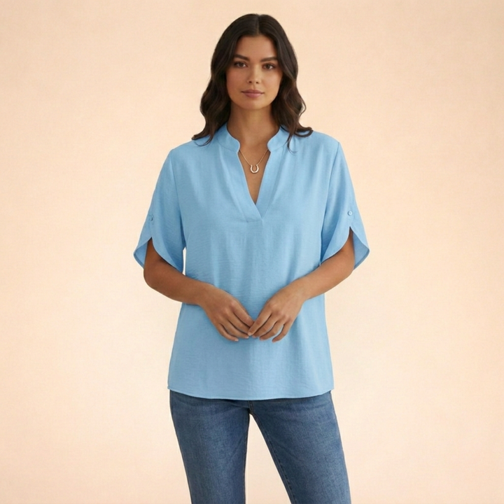 Alica | Comfortable &amp; Versatile V-neck Blouse