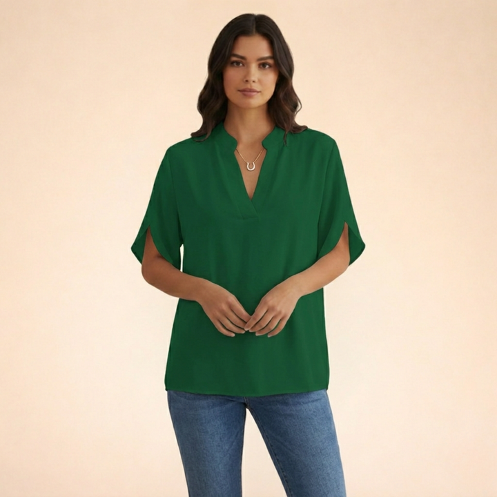 Alica | Comfortable &amp; Versatile V-neck Blouse