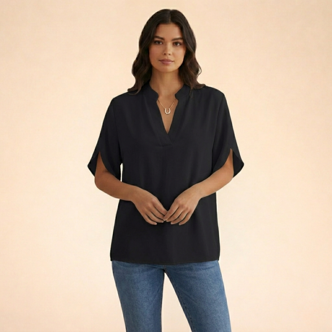 Alica | Comfortable &amp; Versatile V-neck Blouse