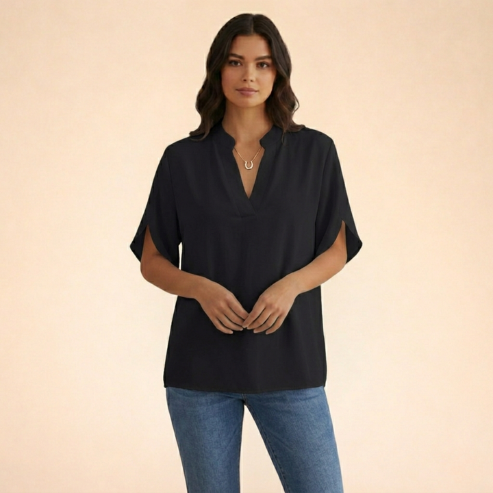 Alica | Comfortable &amp; Versatile V-neck Blouse