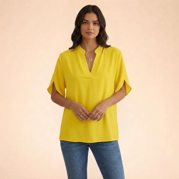 Alica | Comfortable &amp; Versatile V-neck Blouse