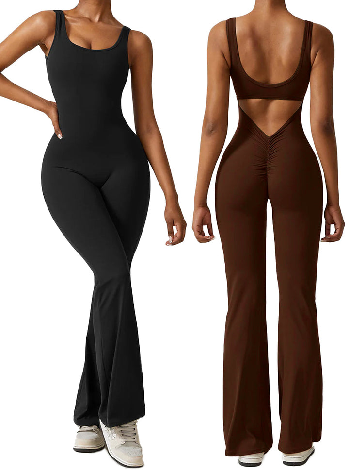 Craftsmiley V-Back Flared Jumpsuit (Pack of 2)