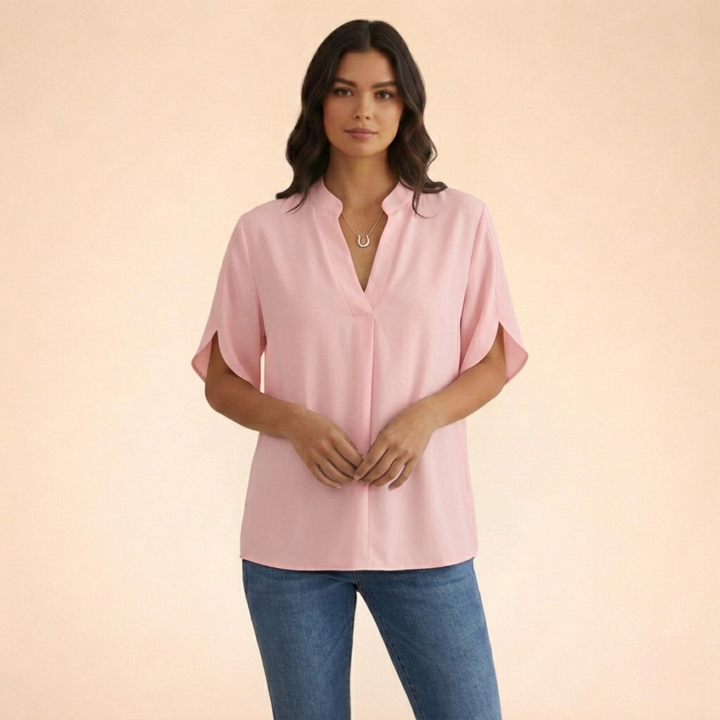 Alica | Comfortable &amp; Versatile V-neck Blouse