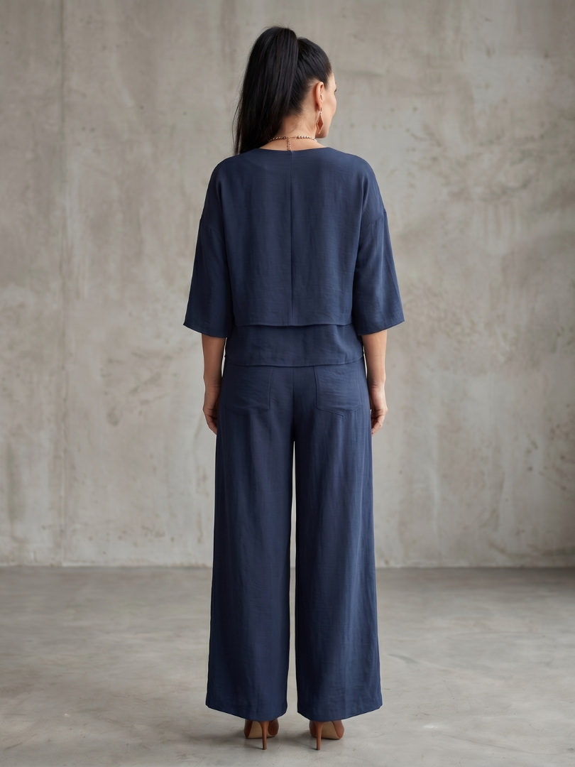 Velmira | Layered Top &amp; Wide-Leg Set