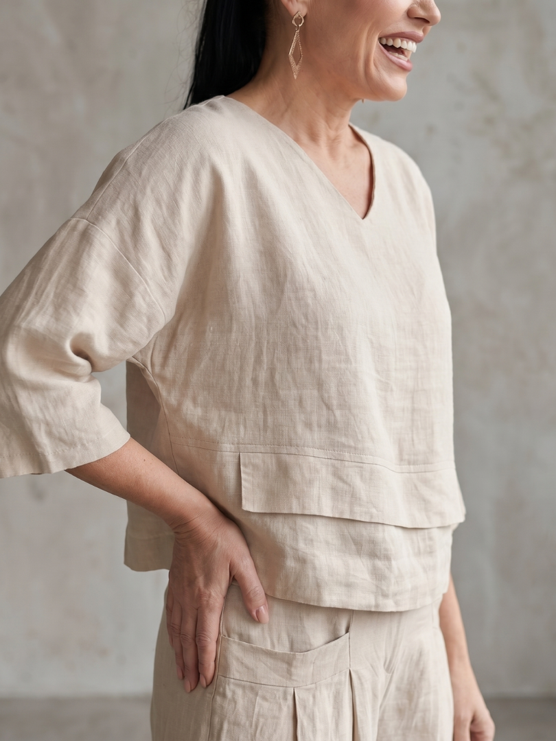 Velmira | Layered Top &amp; Wide-Leg Set