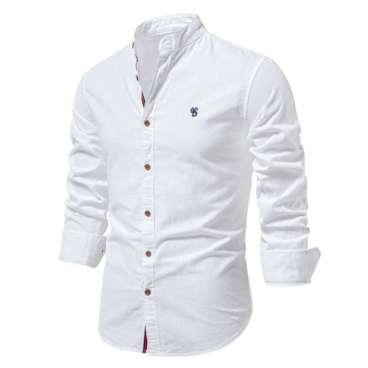 Zayven | Men’s Band Collar Shirt