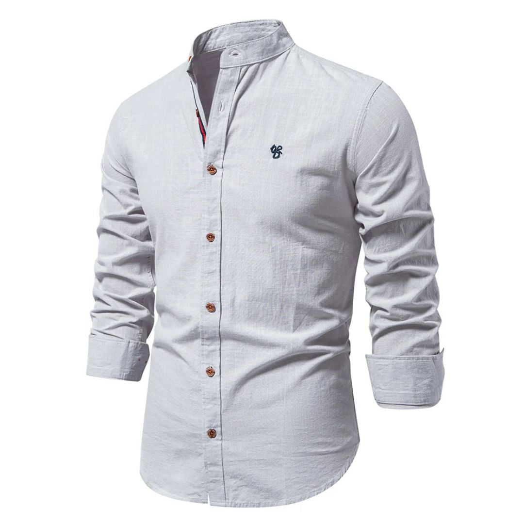 Zayven | Men’s Band Collar Shirt
