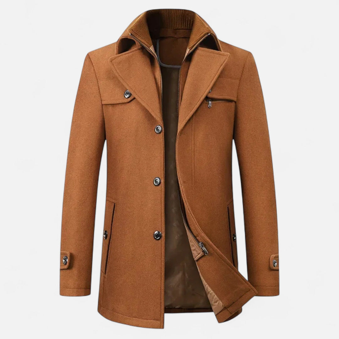 Leonard | Klassischer Trenchcoat aus Wolle für Herren