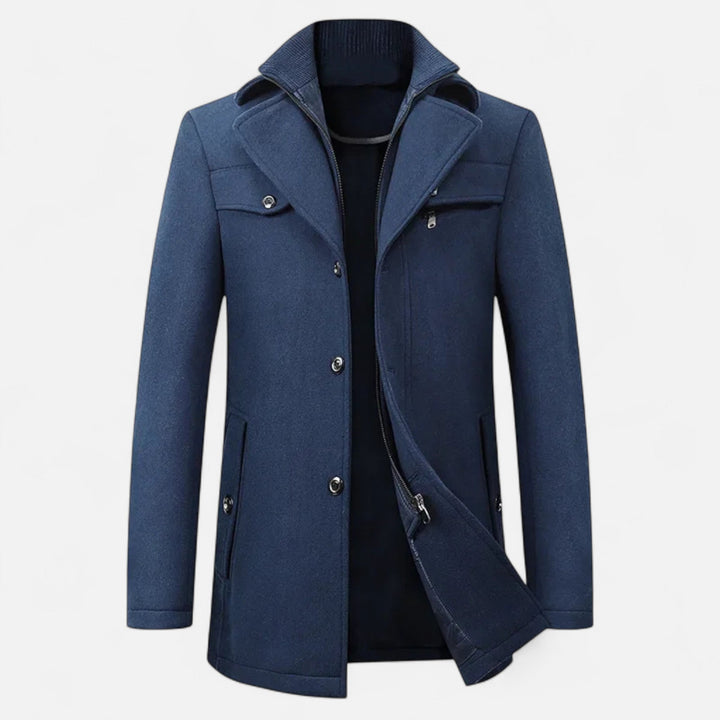 Leonard | Klassischer Trenchcoat aus Wolle für Herren