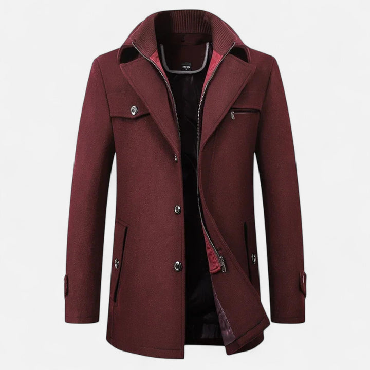 Leonard | Klassischer Trenchcoat aus Wolle für Herren