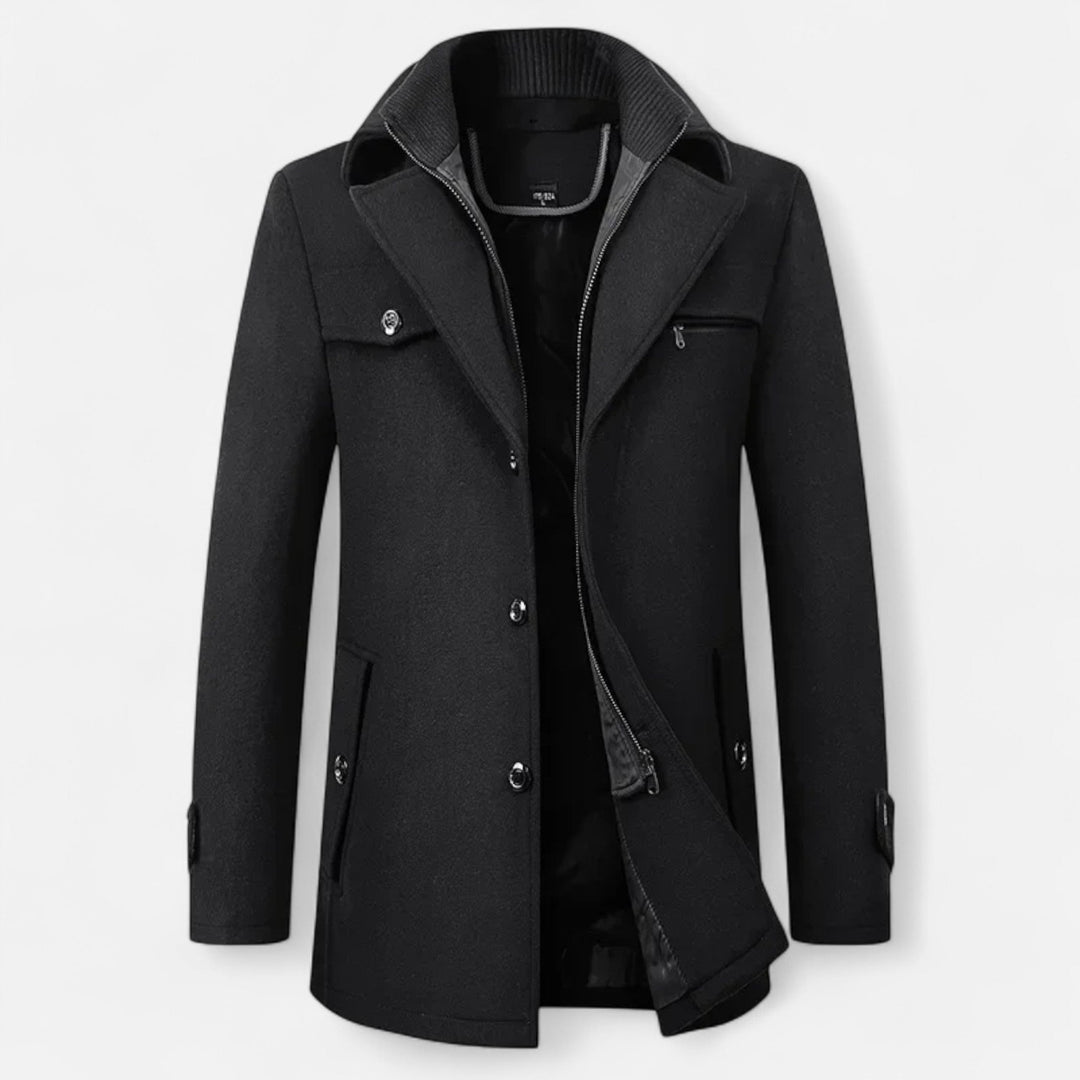 Leonard | Klassischer Trenchcoat aus Wolle für Herren