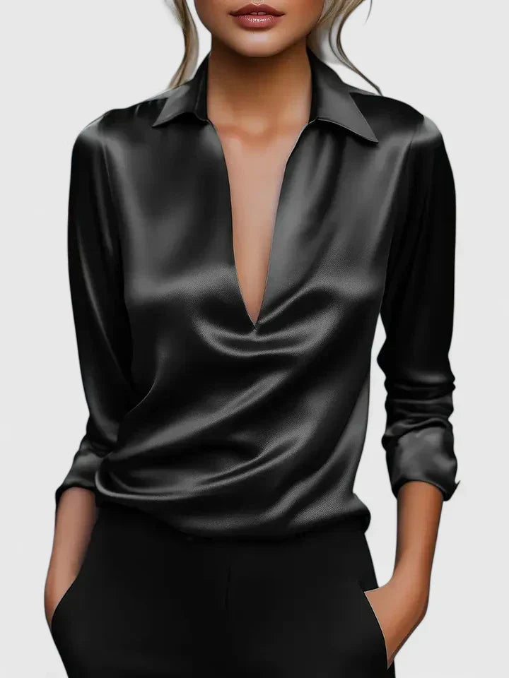 Viviana | Women’s Draped Collared Blouse