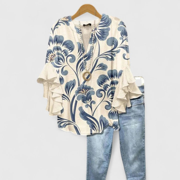 Rosalie| Elegant Floral Women’s Top