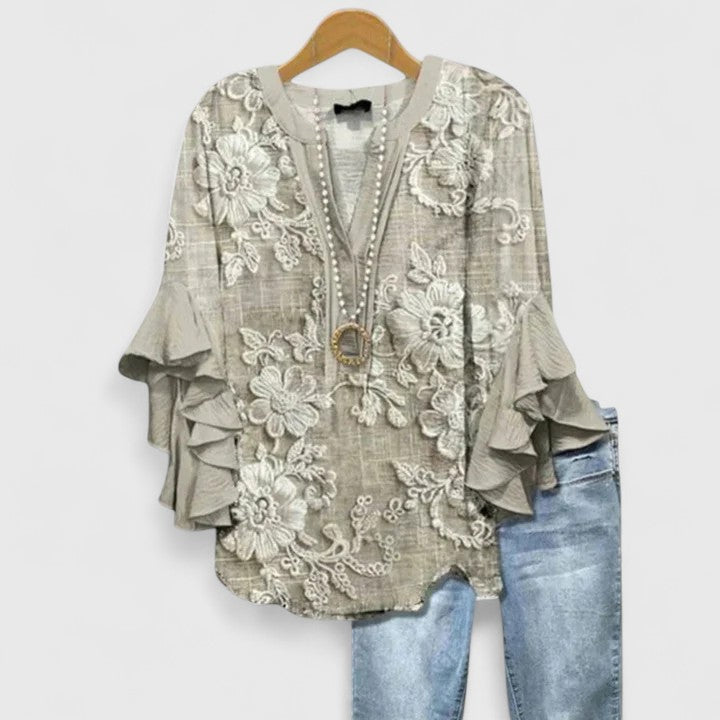 Rosalie| Elegant Floral Women’s Top
