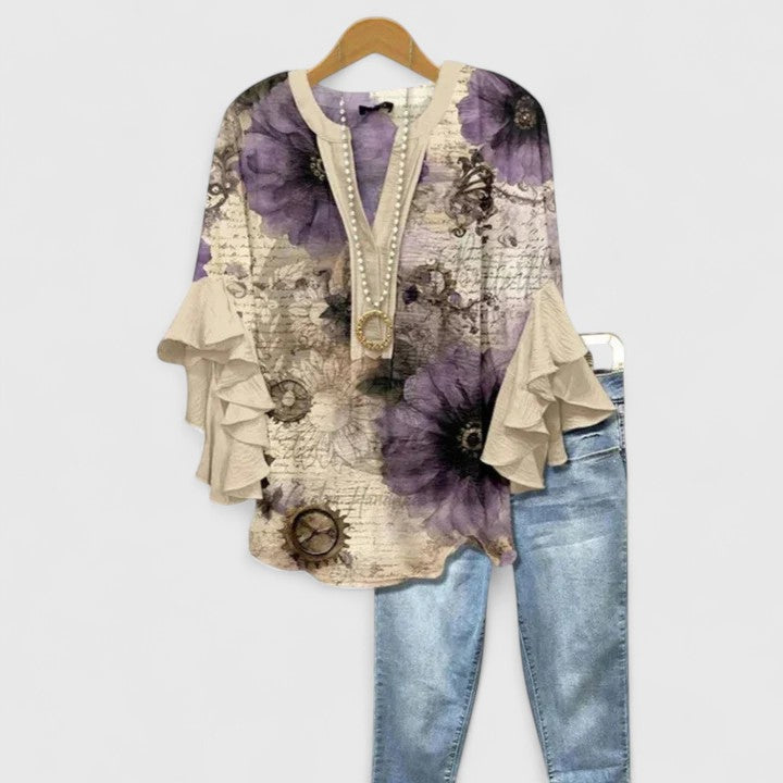 Rosalie| Elegant Floral Women’s Top