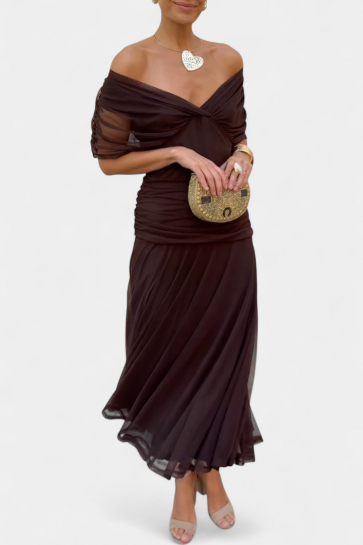Celeste | Elegantes geblümtes Maxikleid