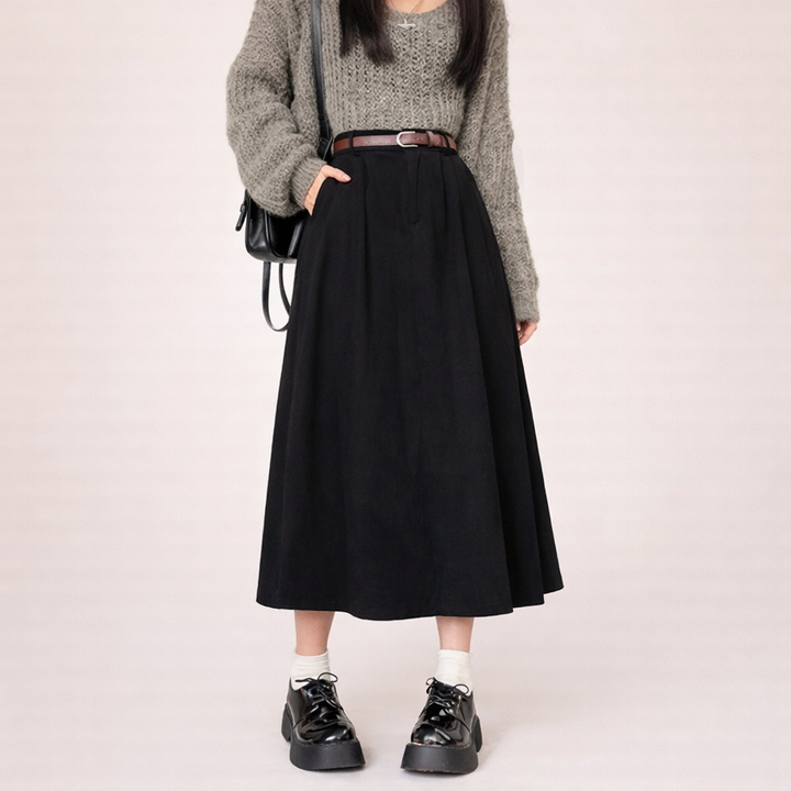 Mary | Bequemer &amp; plissierter Midirock