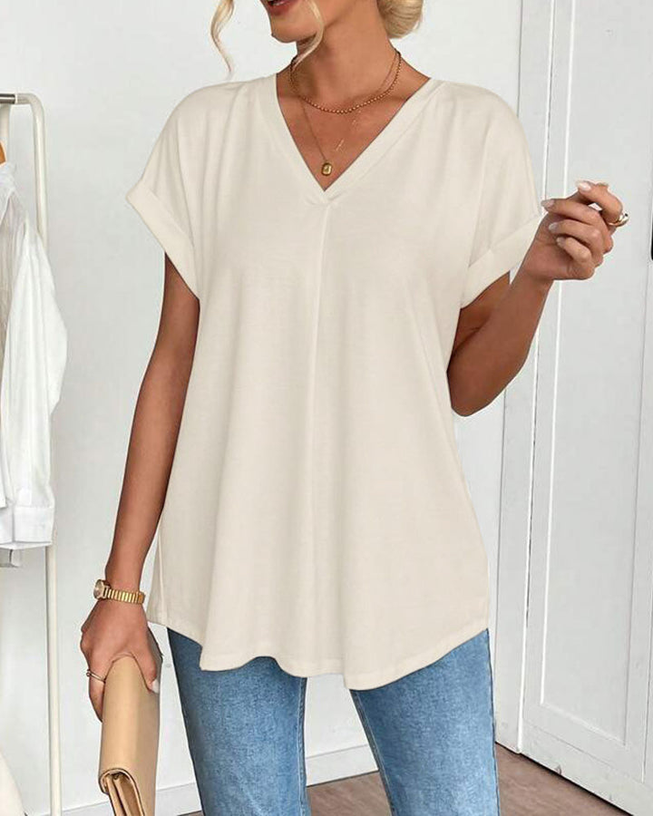 Bella | Stylish and Slimming V-Neck T-Shirt