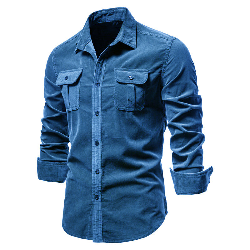 Luca | Slim-Fit Cordhemd für Herren