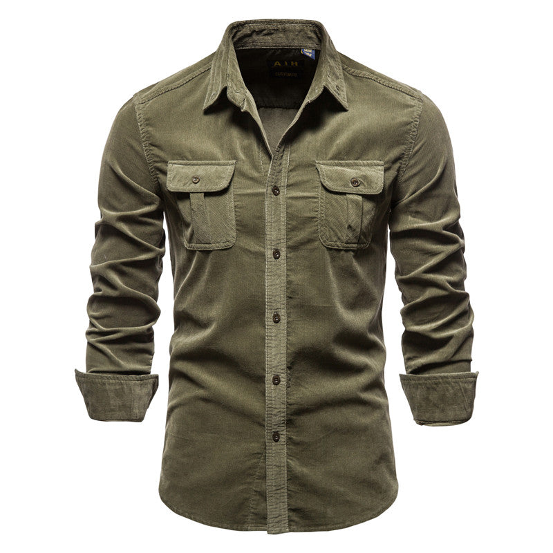Luca | Slim-Fit Cordhemd für Herren