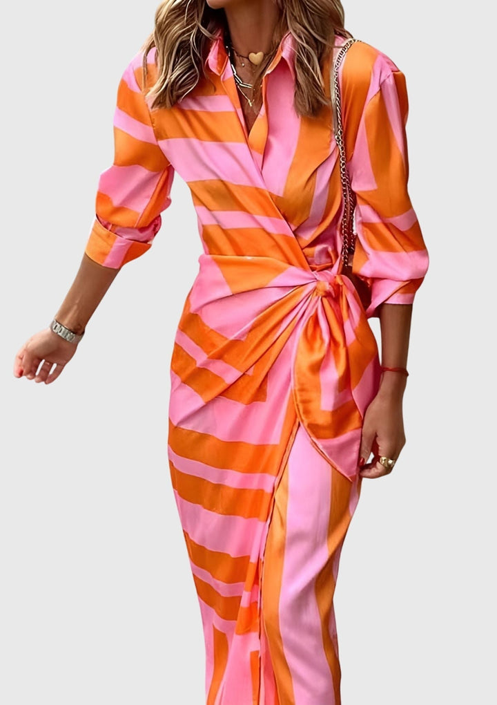 Celina | Elegantes Wickelkleid mit Print