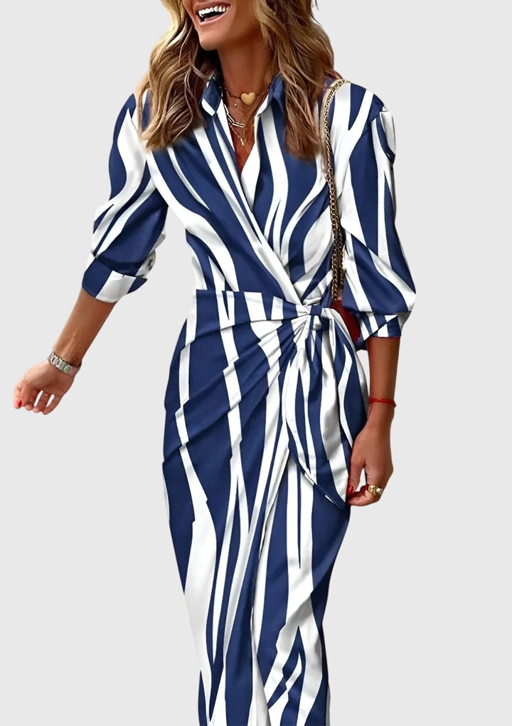 Celina | Elegantes Wickelkleid mit Print