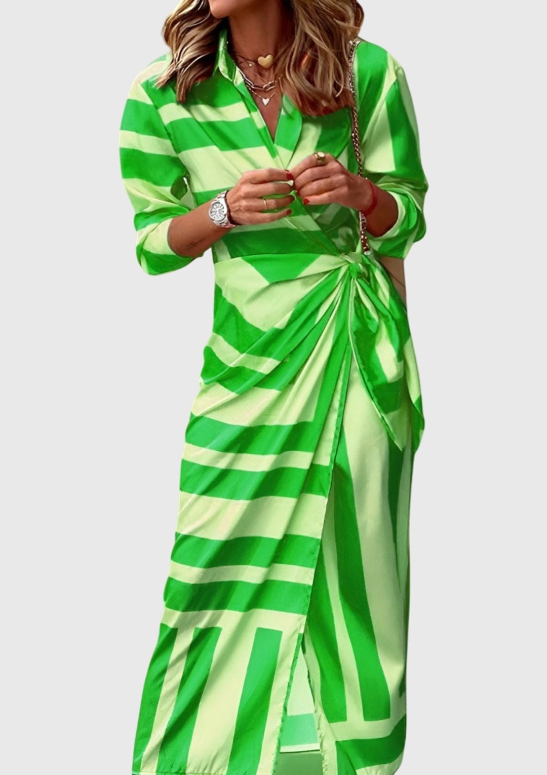 Celina | Elegantes Wickelkleid mit Print