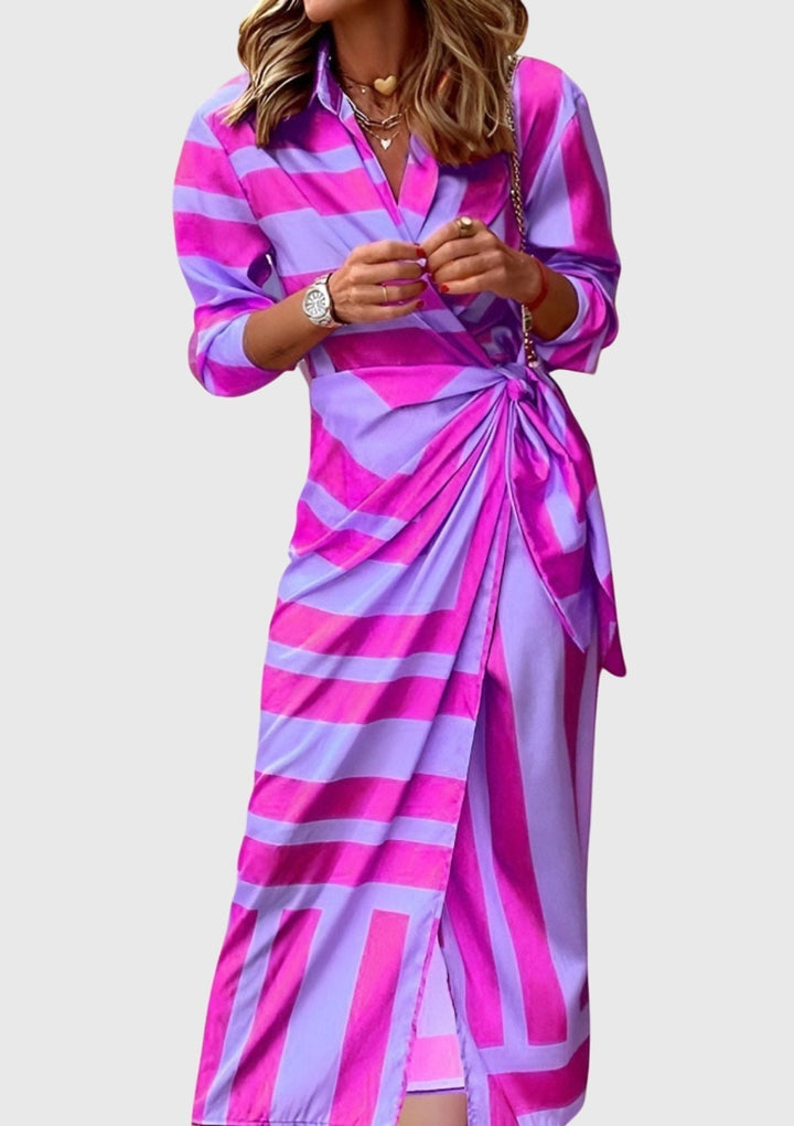 Celina | Elegantes Wickelkleid mit Print