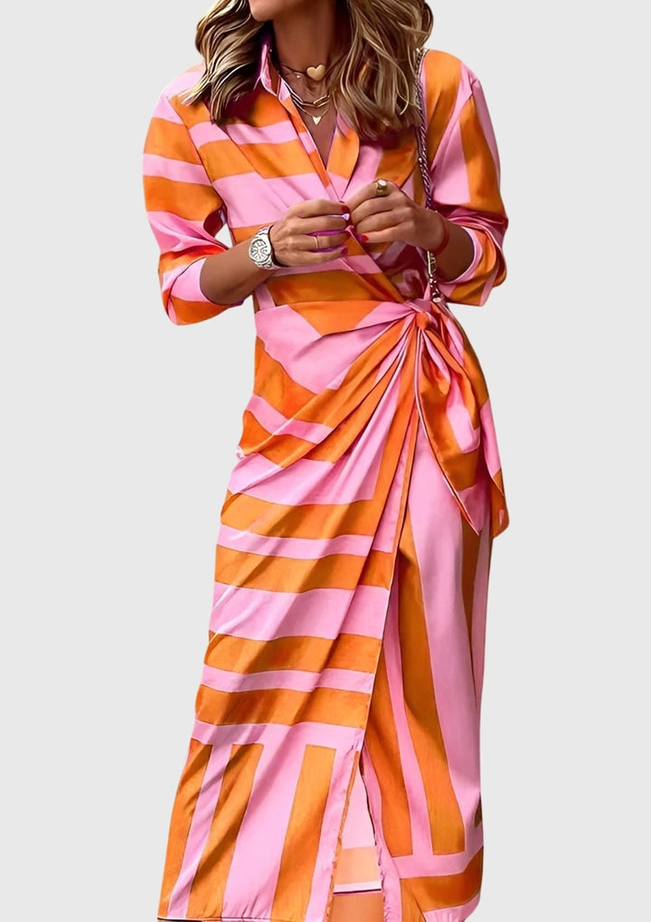 Celina | Elegantes Wickelkleid mit Print
