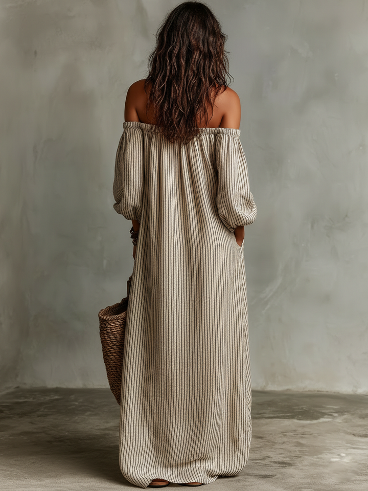 Selina | Stilvolles und luftiges Off-Shoulder Maxikleid