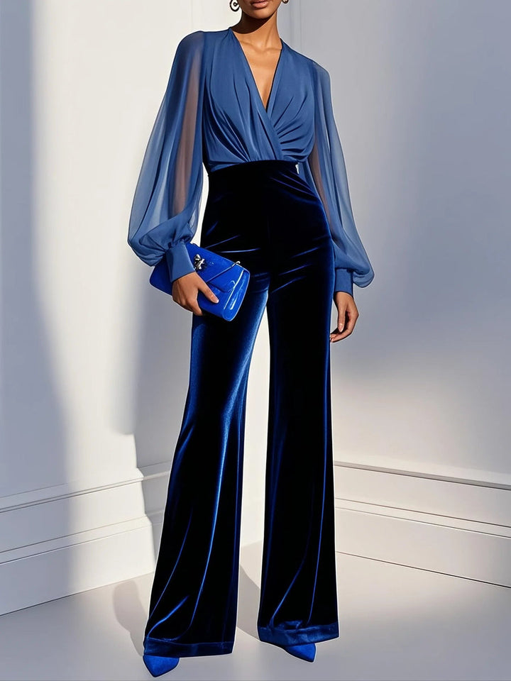 Velmira | Eleganter V-Ausschnitt Jumpsuit