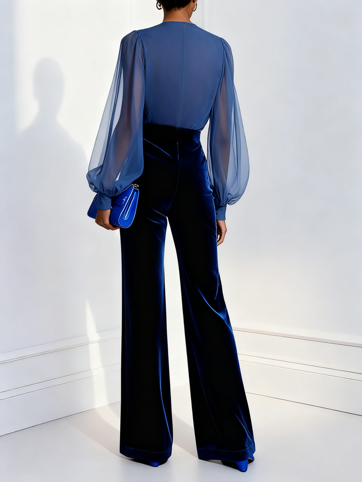 Velmira | Eleganter V-Ausschnitt Jumpsuit