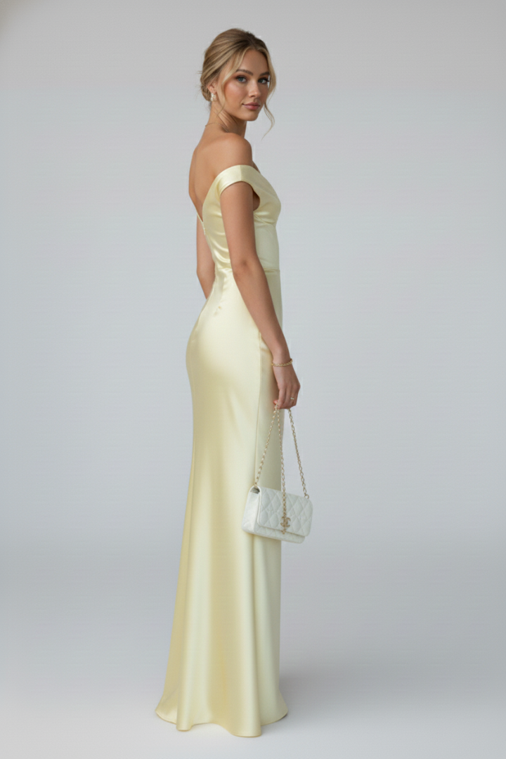 Sophia | Zeitloses und glamouröses schulterfreies Maxikleid