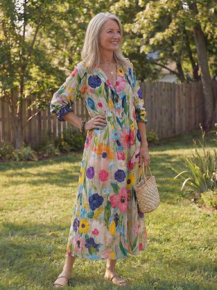 Daisy | Lebendiges und elegantes florales Maxikleid