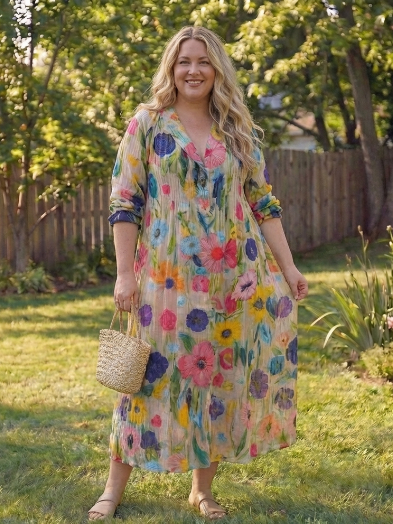 Daisy | Lebendiges und elegantes florales Maxikleid