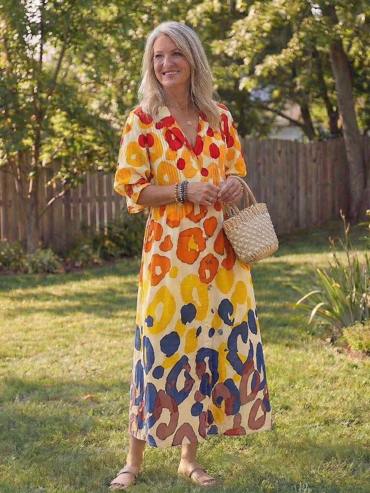 Daisy | Lebendiges und elegantes florales Maxikleid