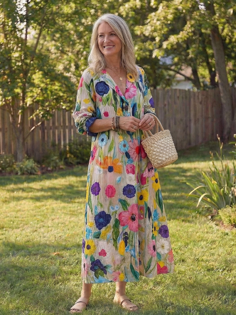 Daisy | Lebendiges und elegantes florales Maxikleid