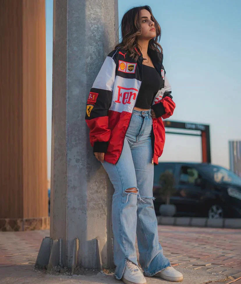 Natasha | Stylische &amp; Robuste Rennfahrerjacke