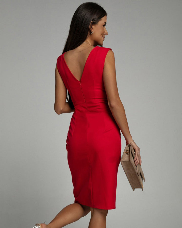 Diana | Elegantes und stylisches ärmelloses Kleid mit V-Ausschnitt