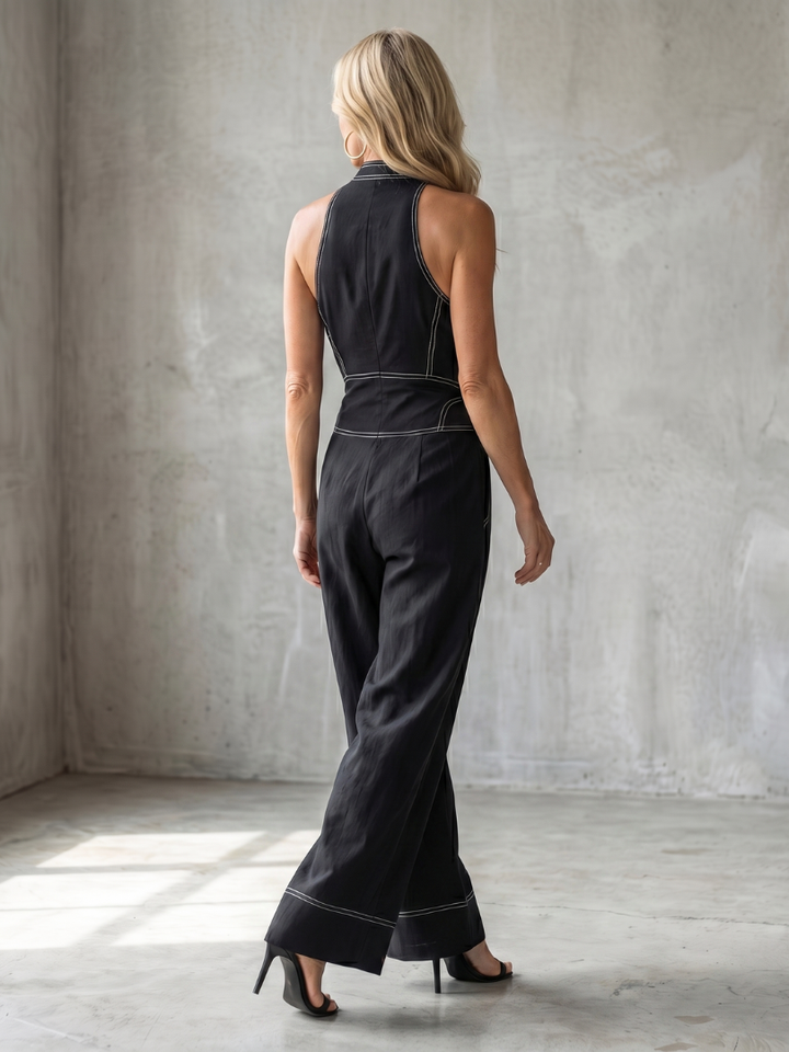 Virexa | Neckholder-Jumpsuit mit weitem Bein