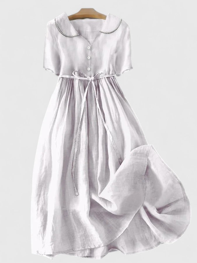 Lynnette | Elegantes Damenkleid aus Leinenmix