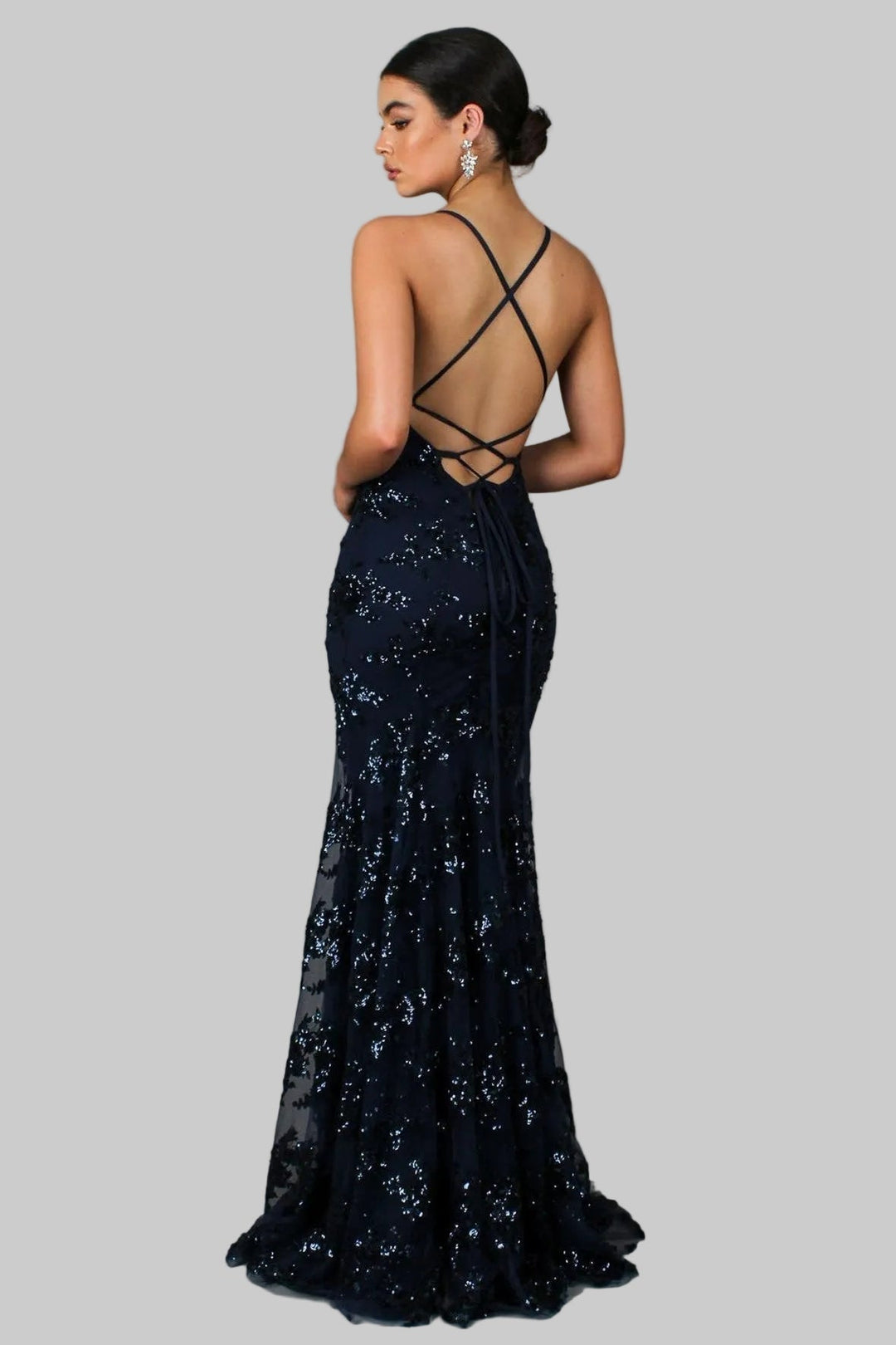 Theresa | Elegant V-Neck Sequin Maxi Dress for Women