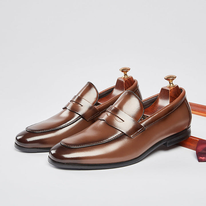 Benson | Classic High-Gloss Black Loafers for men