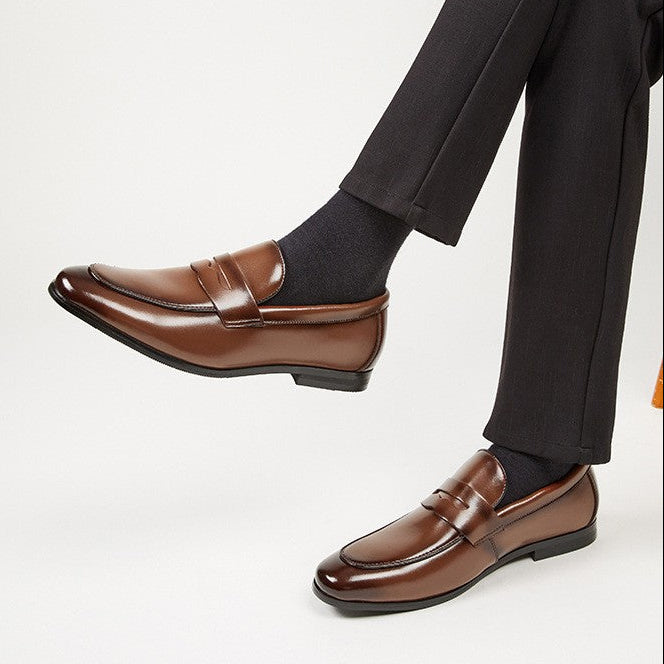Benson | Classic High-Gloss Black Loafers for men
