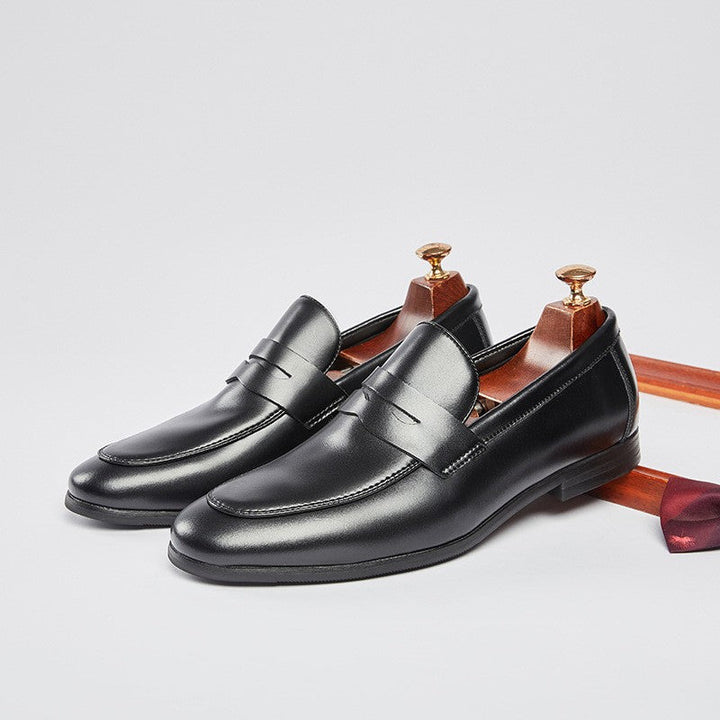 Benson | Classic High-Gloss Black Loafers for men