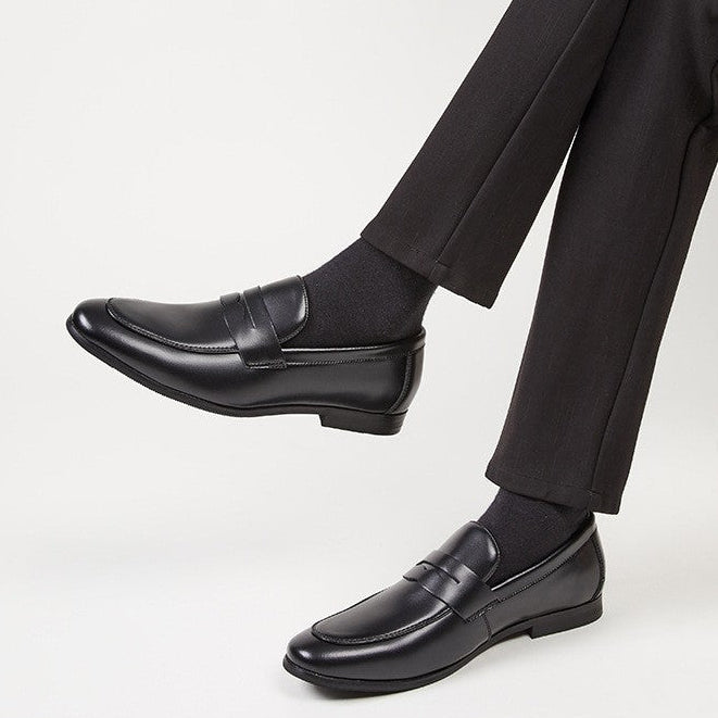 Benson | Classic High-Gloss Black Loafers for men